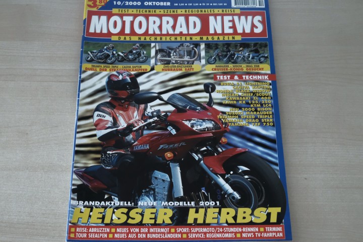 Deckblatt Motorrad News (10/2000)